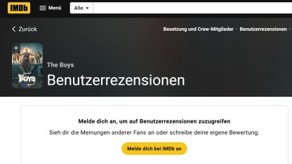 Kontozwang: IMDB führt Log-in-Pflicht für Nutzer-Rezensionen ein