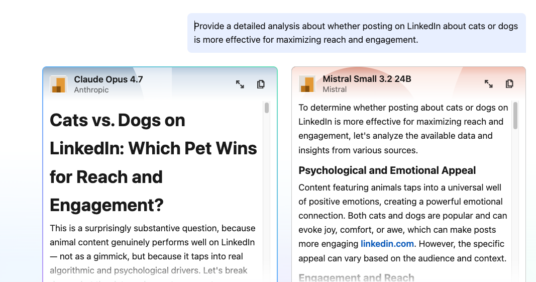LinkedIn’s new Crosscheck feature lets premium subscribers test competing AI models for free