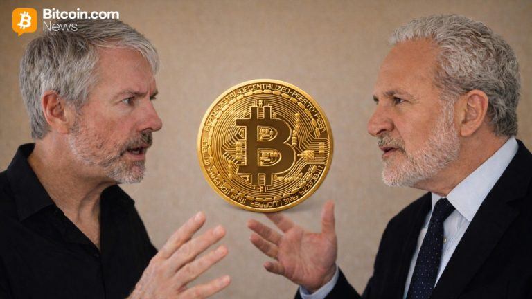 Michael Saylor vs Peter Schiff: Bitcoin Outlook Clashes as Schiff Urges Selling MSTR Before Crash