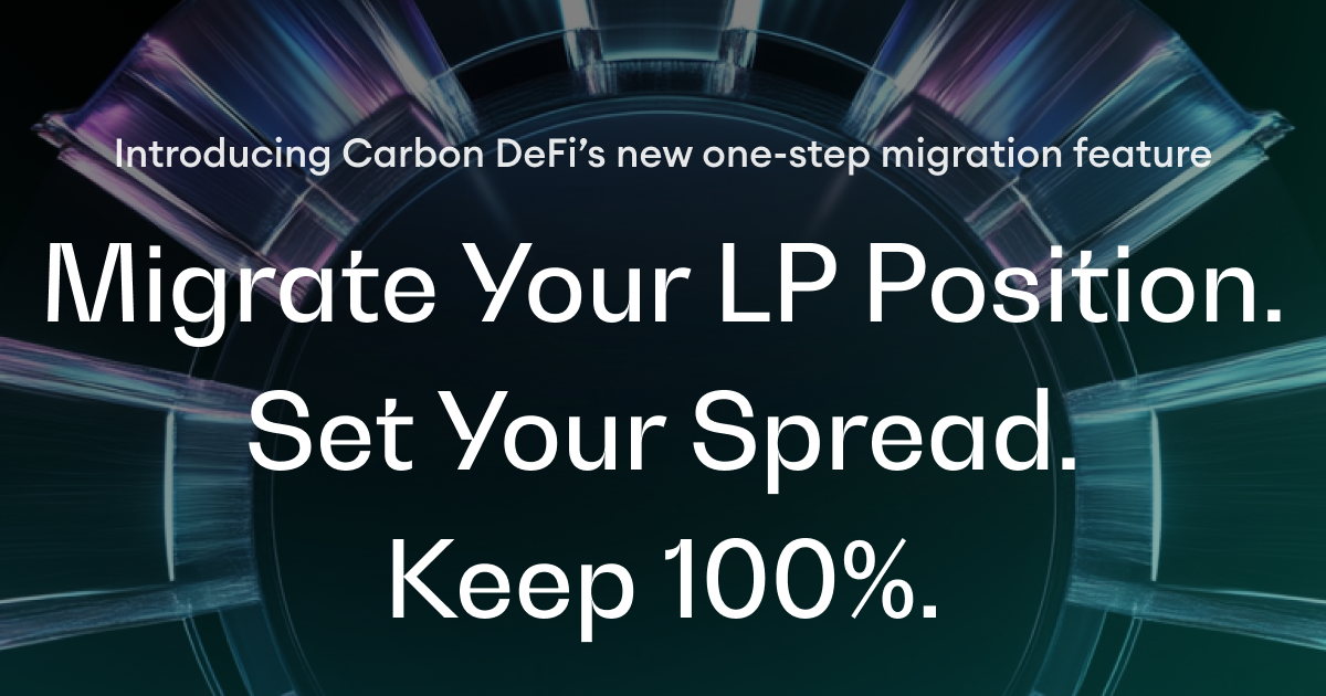 Migrate Your Position. Set Your Spread. Keep 100%.