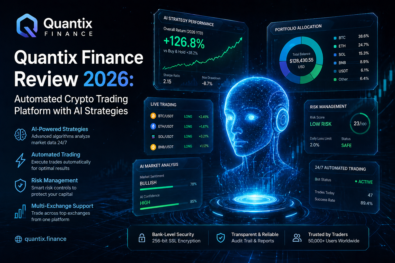 Quantix Finance Review 2026: Automated Crypto Trading Platform with AI Strategies