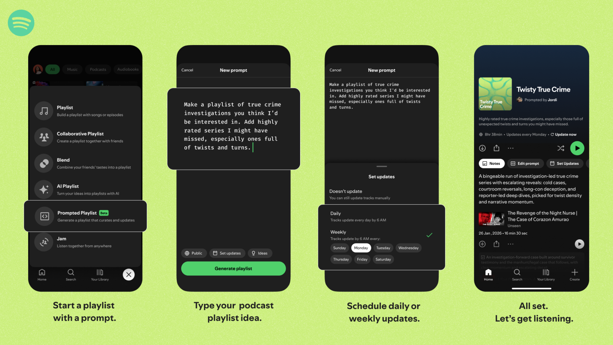 Spotify’s Prompted Playlist feature now works for podcasts