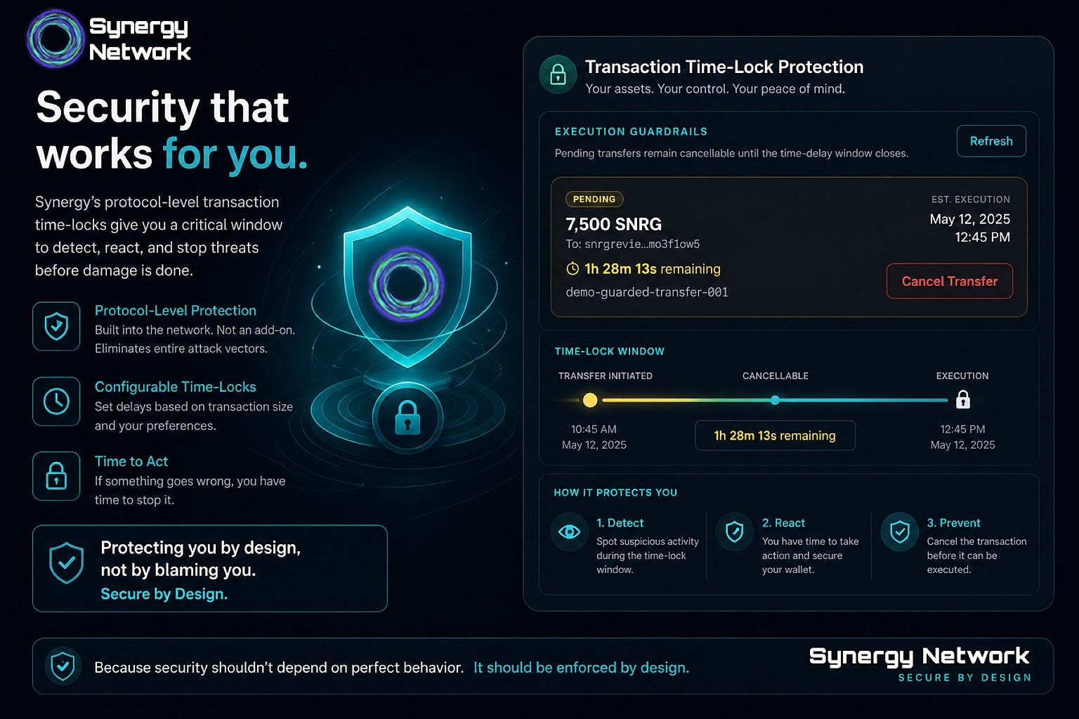 Synergy Network protects your money from potential threats
