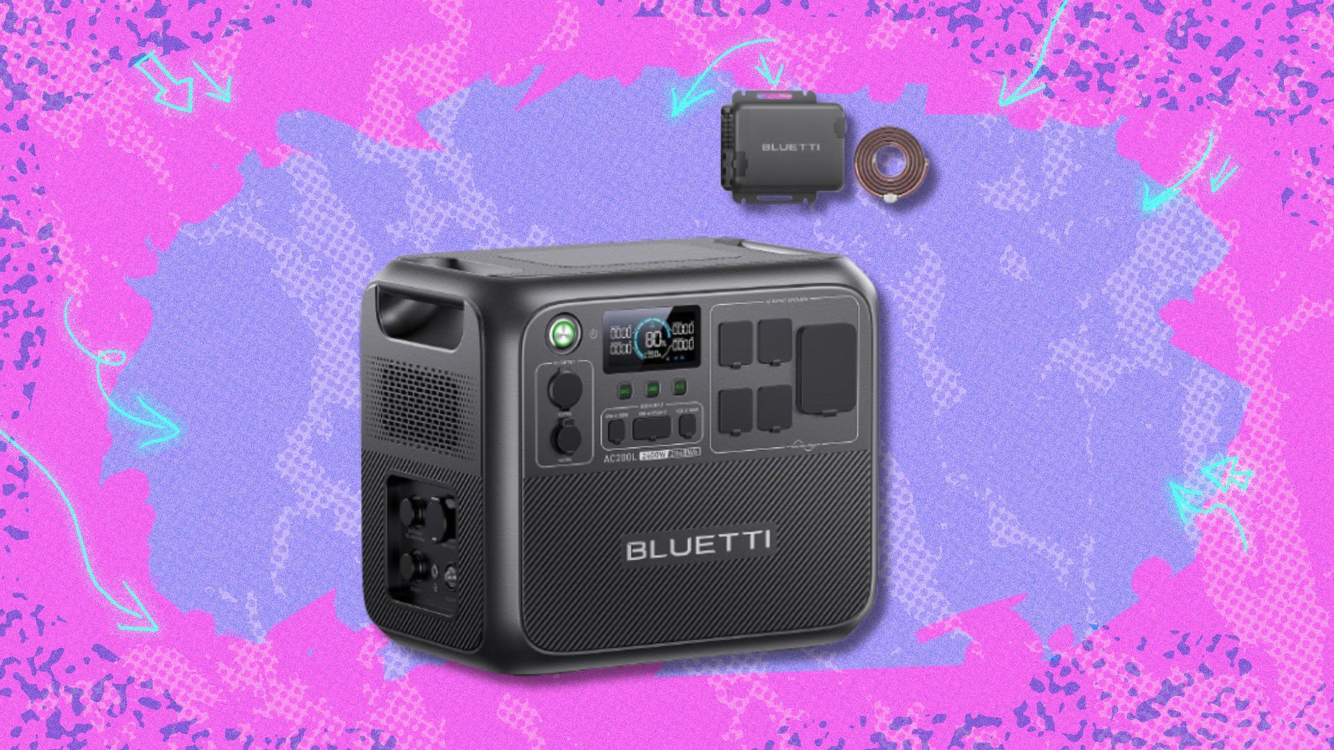 The Bluetti AC200L portable power station with car charger is back to a record-low price at Amazon