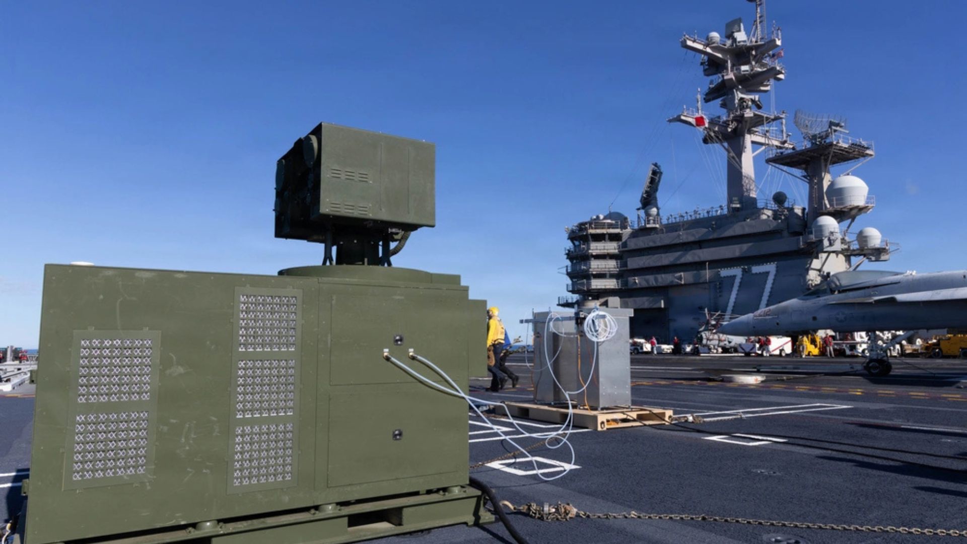 US Navy tests plug-and-play laser system on USS Bush carrier, downs drones at sea