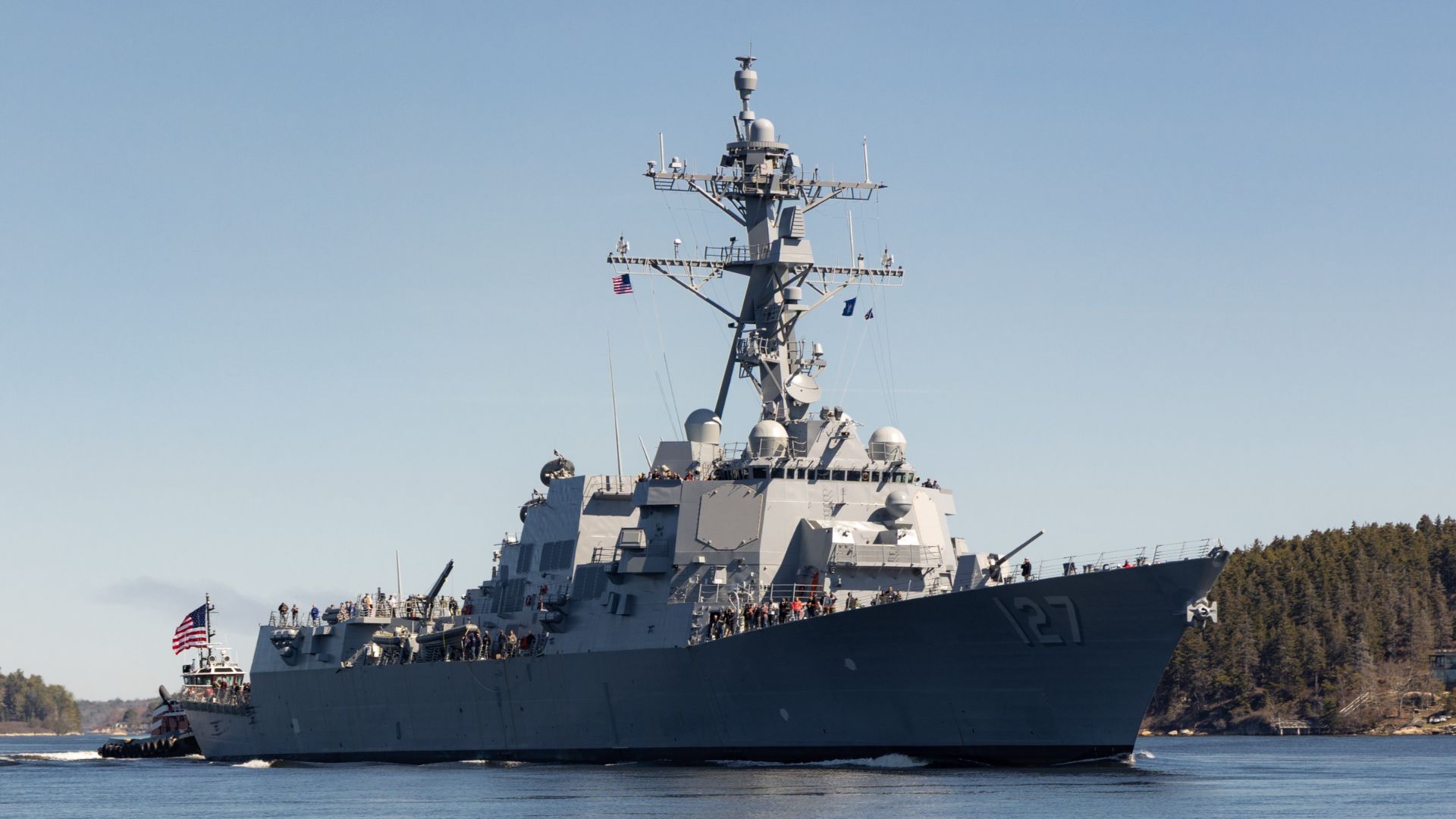 US Navy’s 9,200-ton destroyer with 100,000 hp engines starts sea trials before delivery