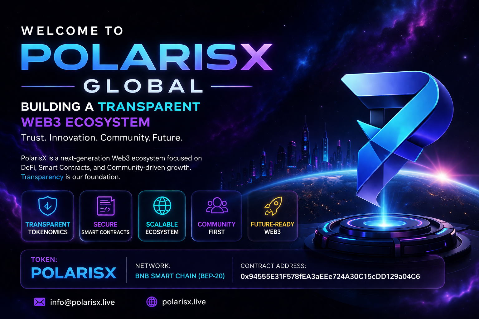 Welcome to PolarisX Global — A Transparent Web3 Ecosystem