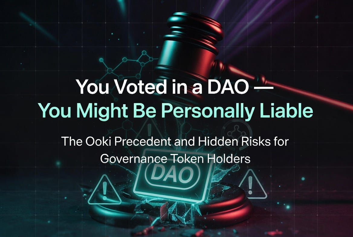 You Voted in a DAO — You Might Be Personally Liable