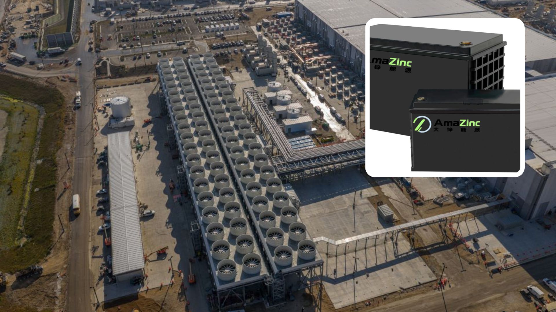 1 GWh water-based zinc battery project targets fire-safe AI data center backup