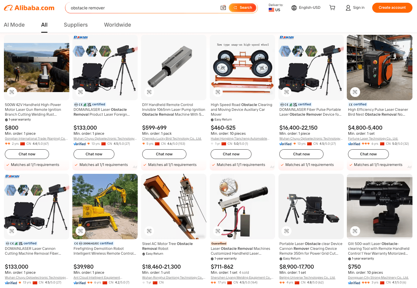 Alibaba Selling High-Powered Laser Guns