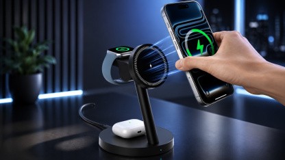 Anzeige: 3-in-1-Magsafe-Ladestation für Apple-Geräte jetzt nur rund 23 Euro bei Amazon