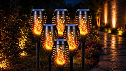 Anzeige: Atmosphärische Solarfackeln für 3,66 pro Stück bei Amazon