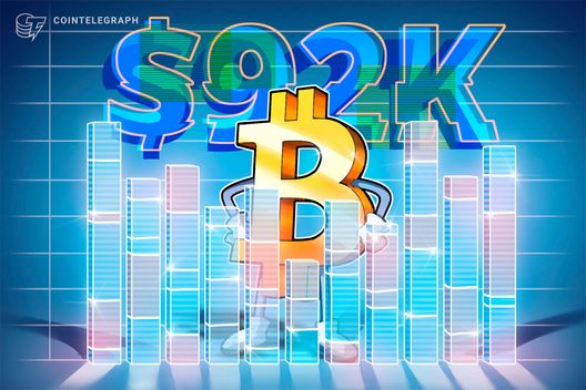 Bitcoin short-term holder cost basis eyes $92K as next price target