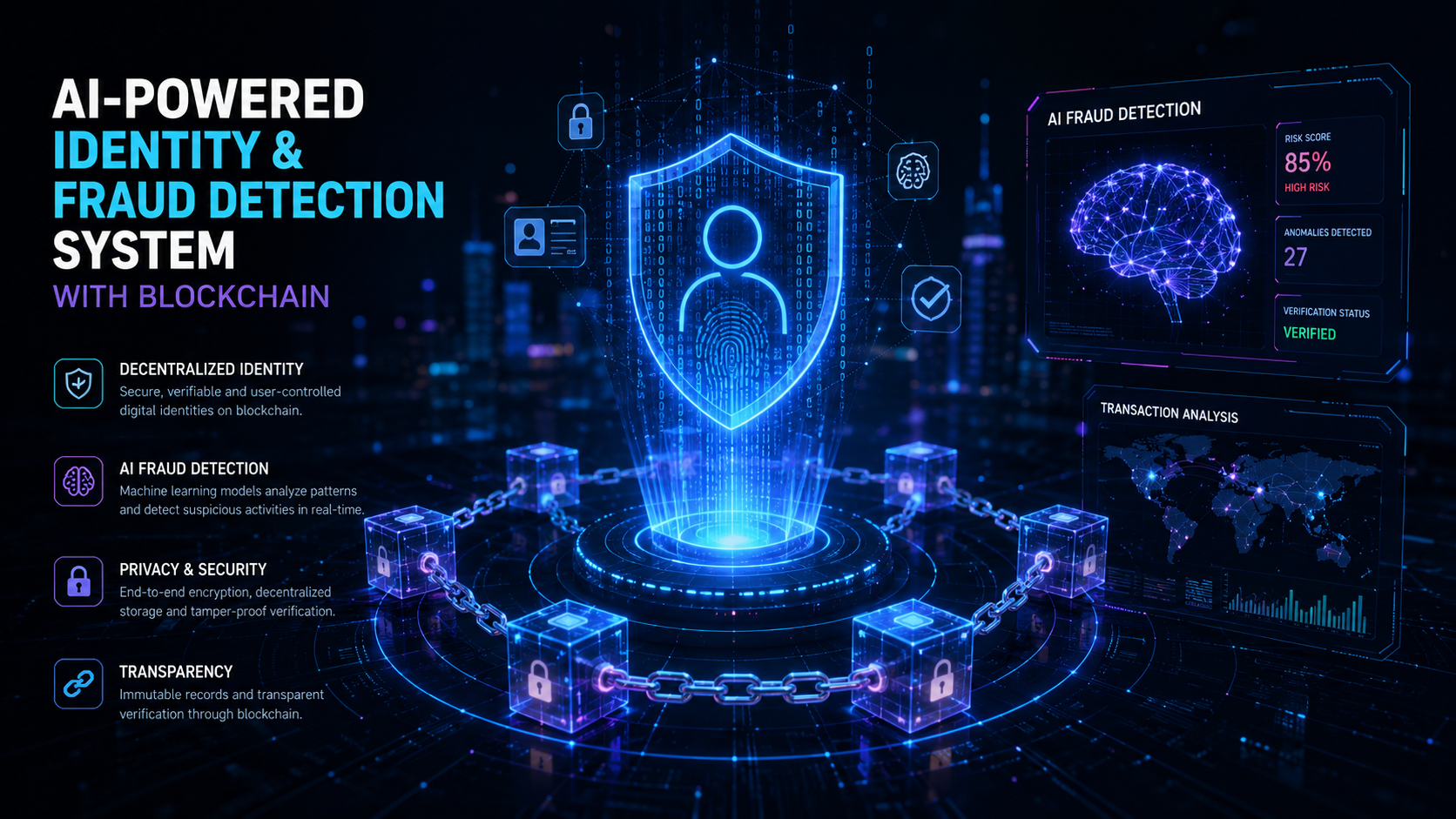 Building an AI-Powered Identity & Fraud Detection System with Blockchain