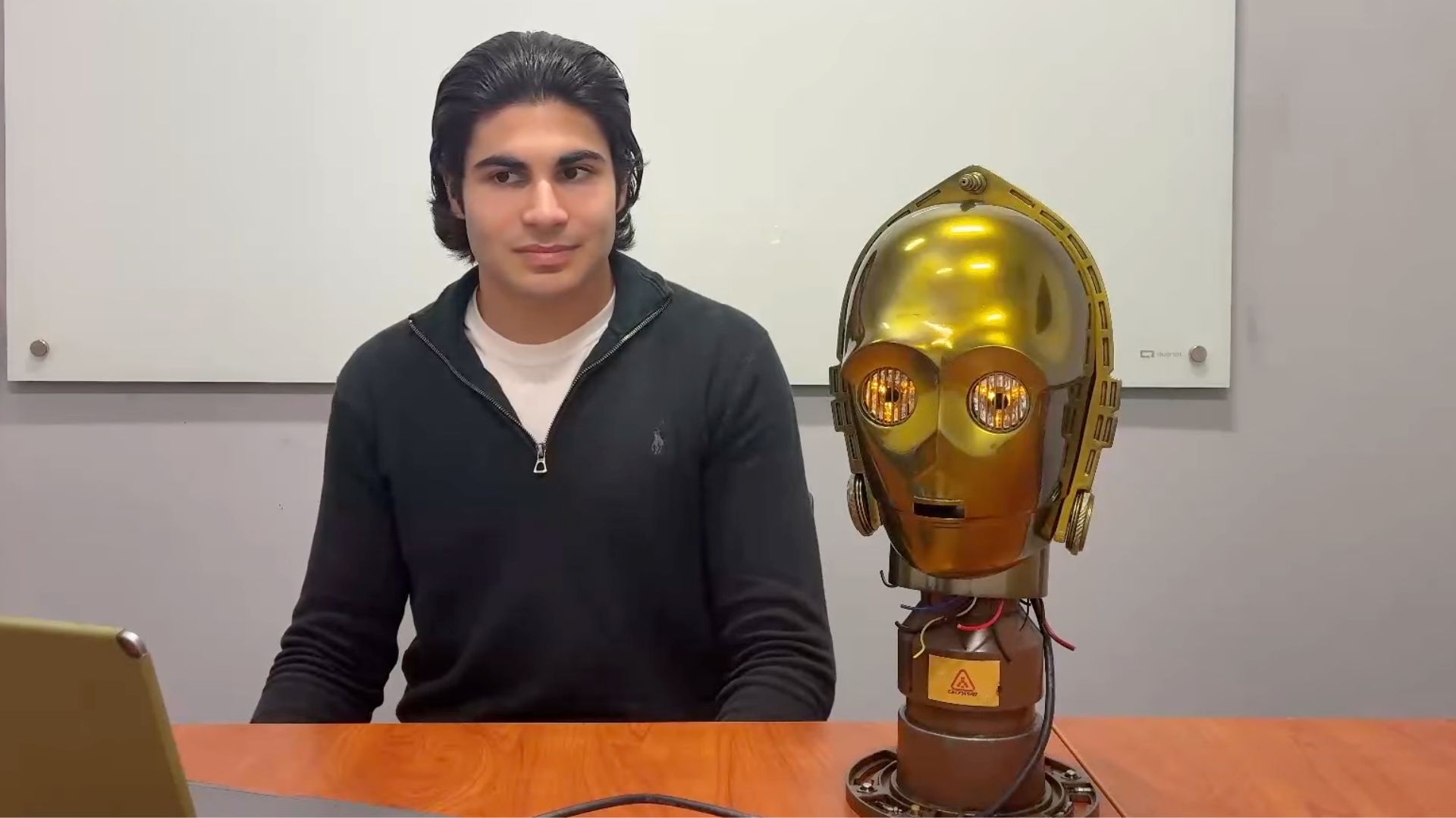 DIY robot head inspired by Star Wars’ C-3PO droid comes to life with local AI