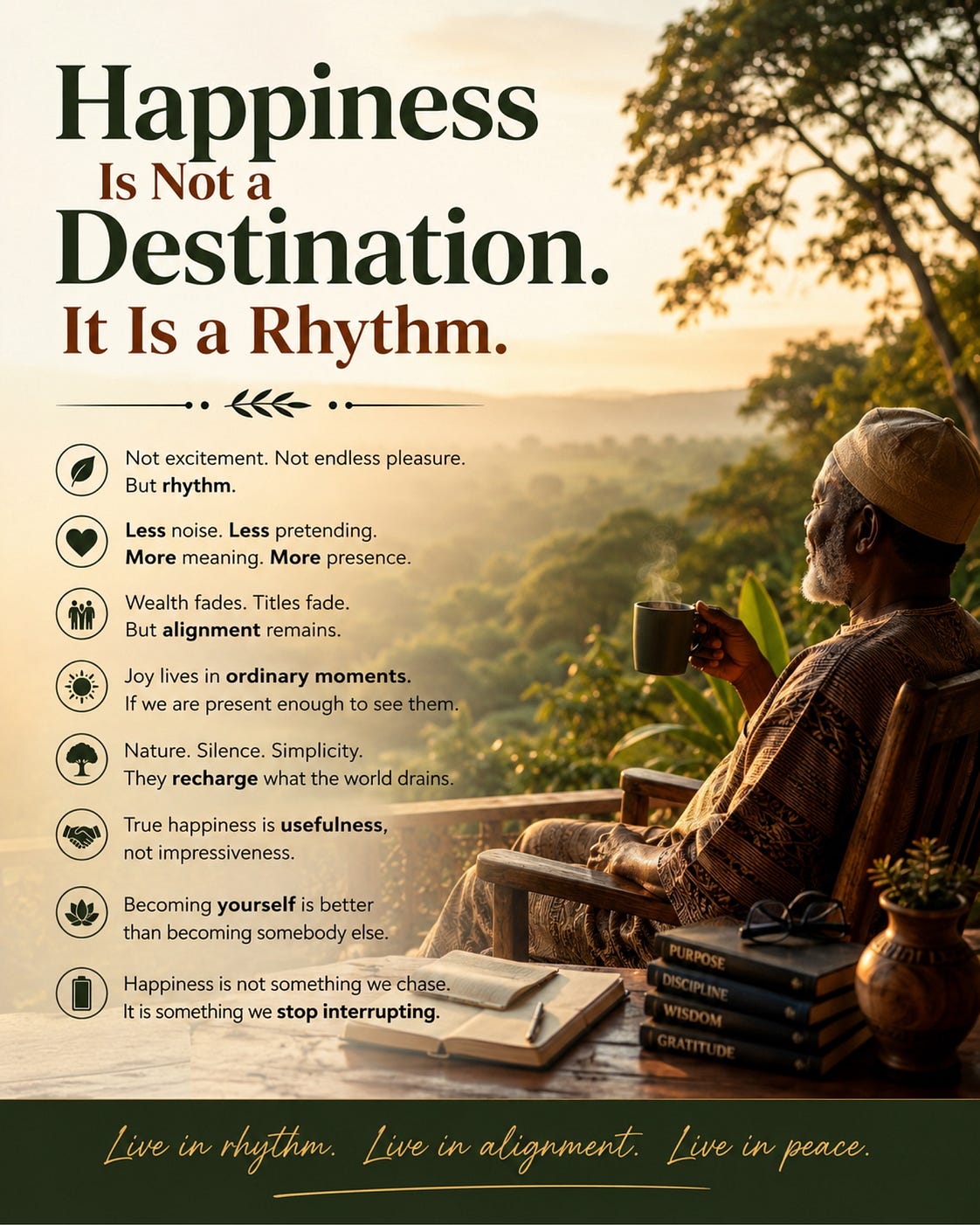 Happiness Is Not a Destination. It Is a Rhythm.