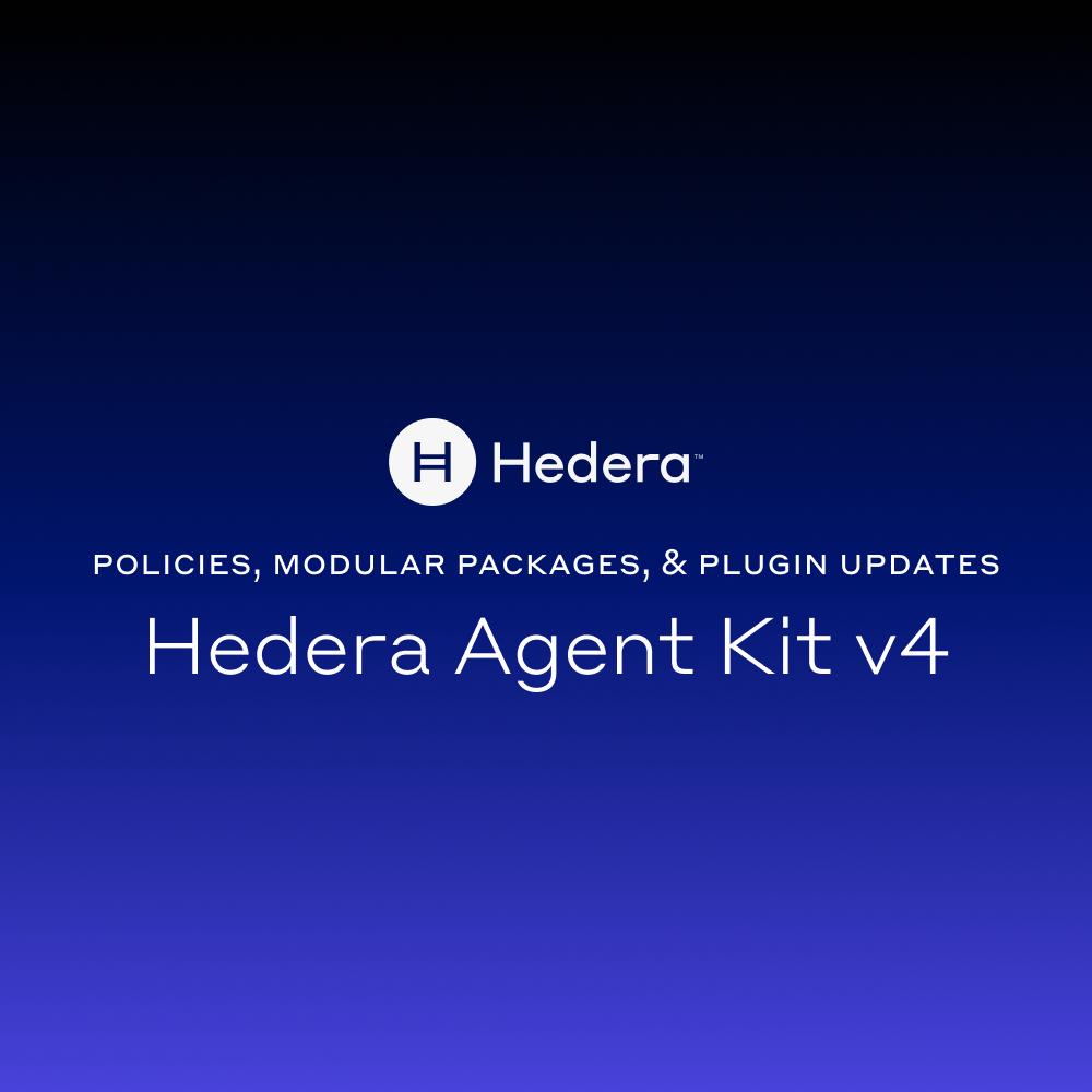 Hedera Agent Kit V4 — Policies, Modular Packages, and Plugin Updates