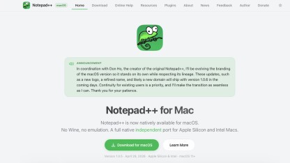 Logo und Namen einfach kopiert: Notepad++ für Mac nicht autorisiert