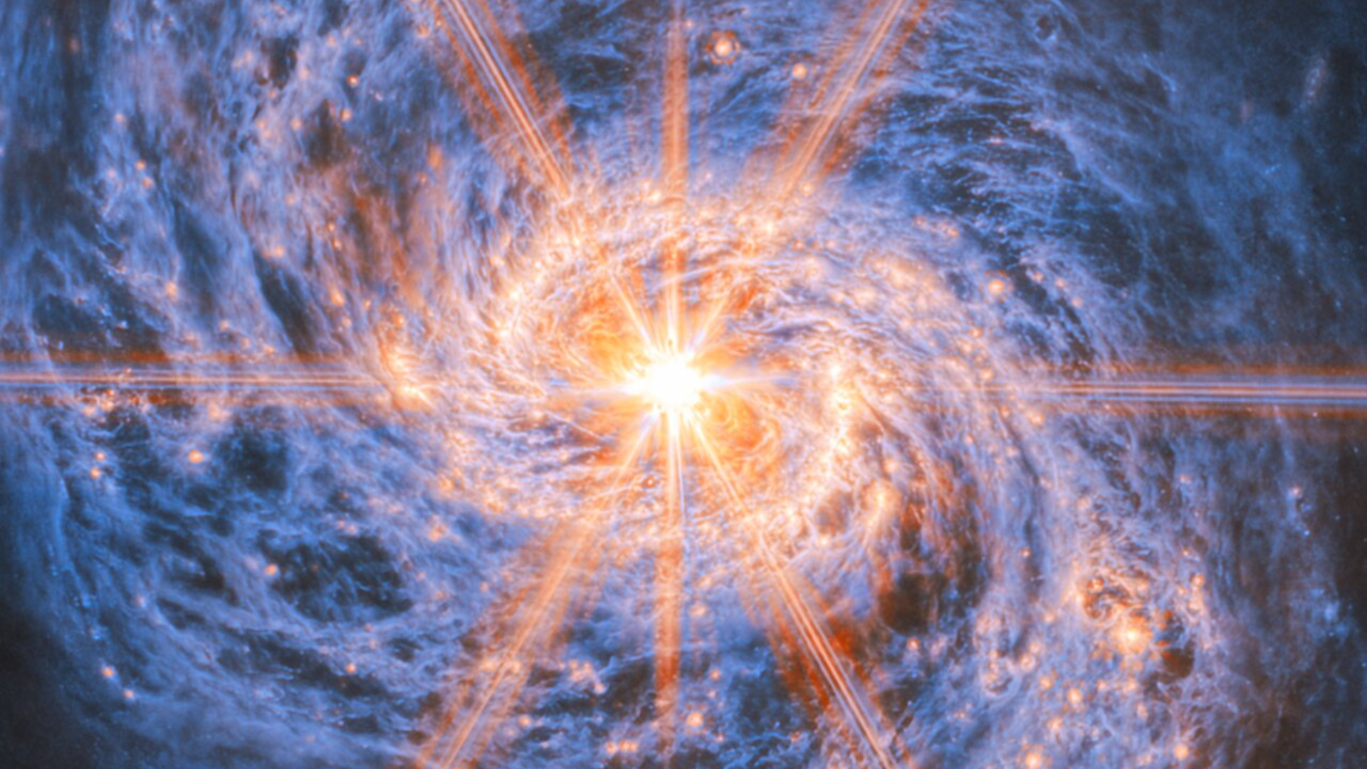 NASA’s James Webb telescope reveals the bright heart of spiral galaxy Messier 77 