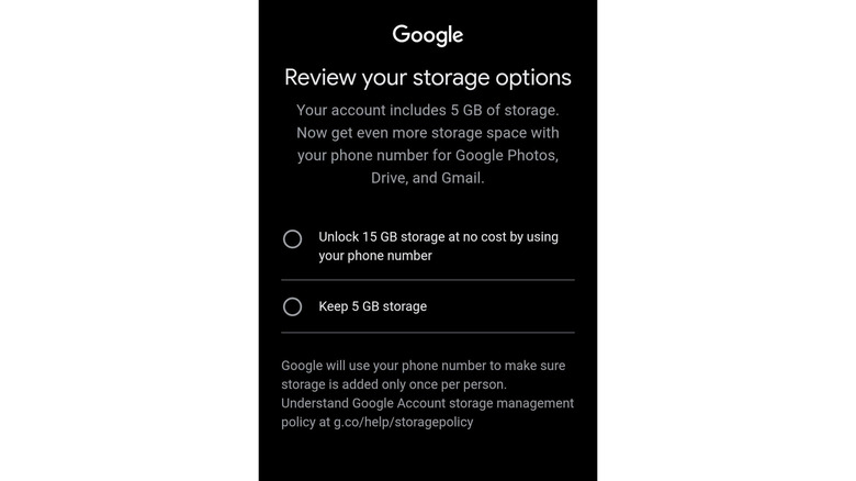 New Google accounts may only get 5GB free storage — unless you link a phone number