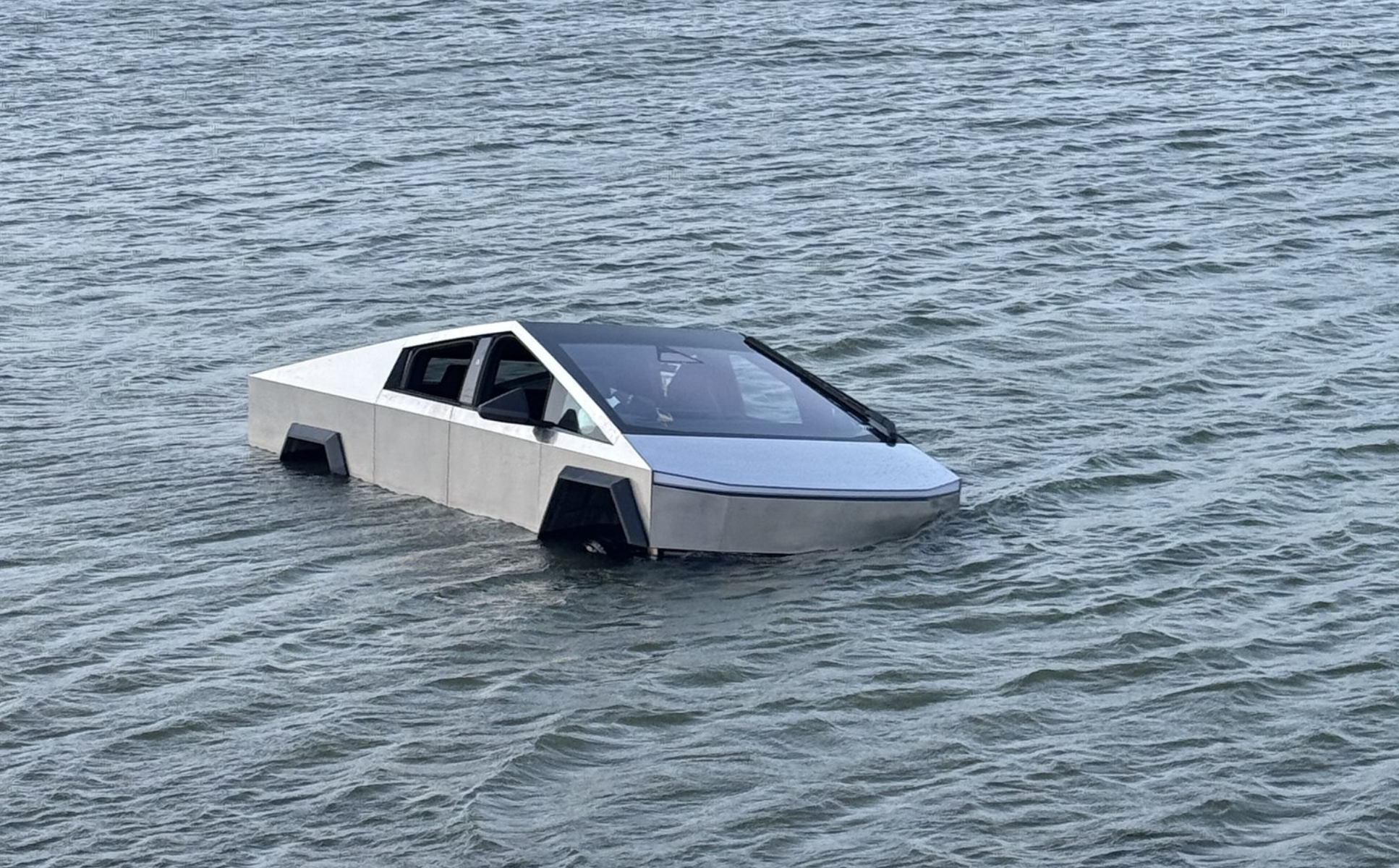 Someone drove a Tesla Cybertruck into a lake to test Wade Mode. It didnt end well.