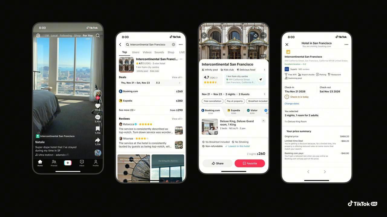 TikTok now lets you book hotels through the app