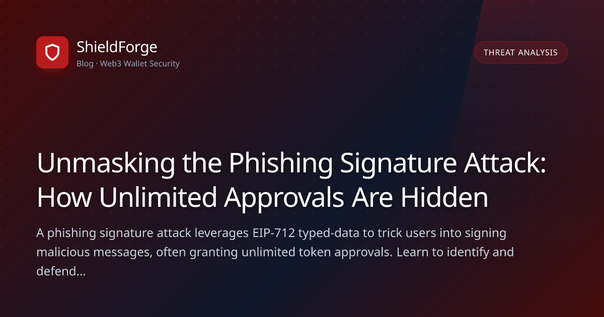 Unmasking the Phishing Signature Attack: How Unlimited Approvals Are Hidden