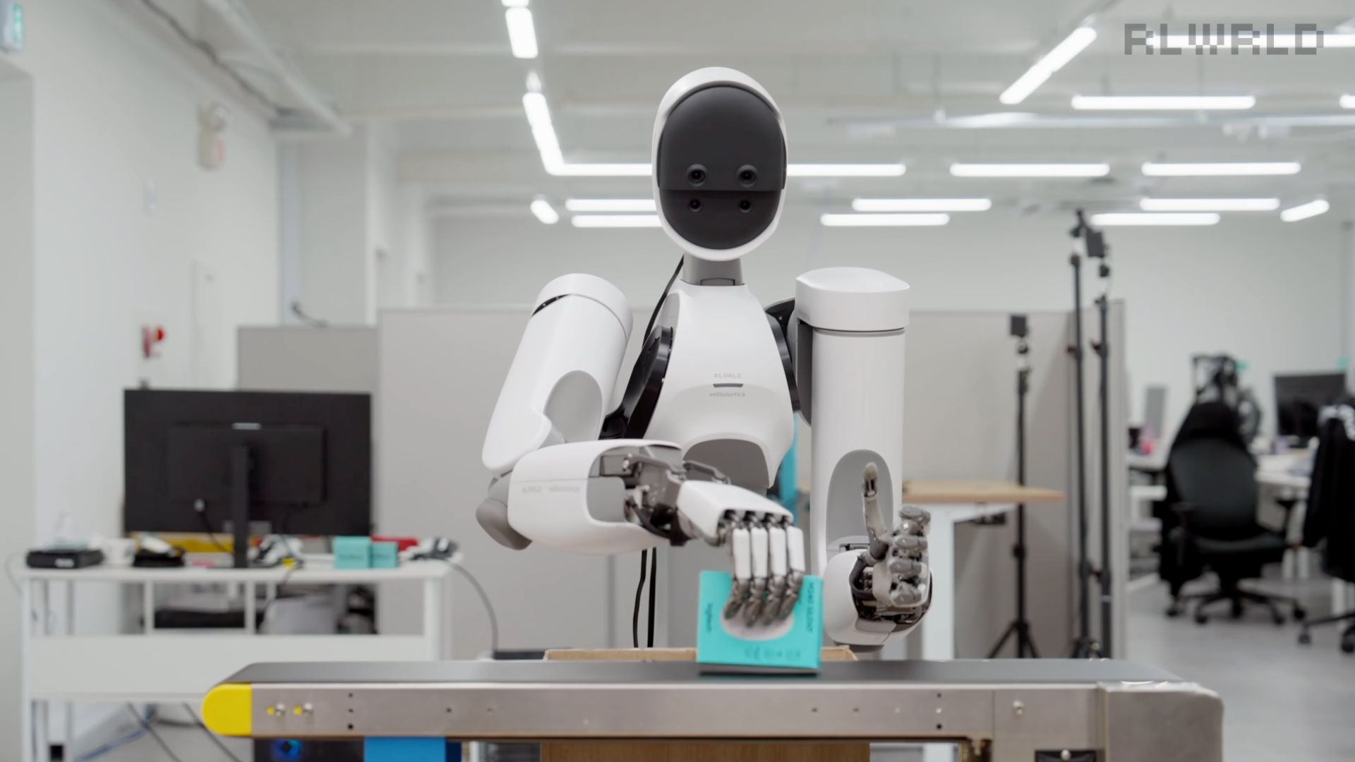 Watch humanoid robot use vision and memory to sort objects in dexterity showcase
