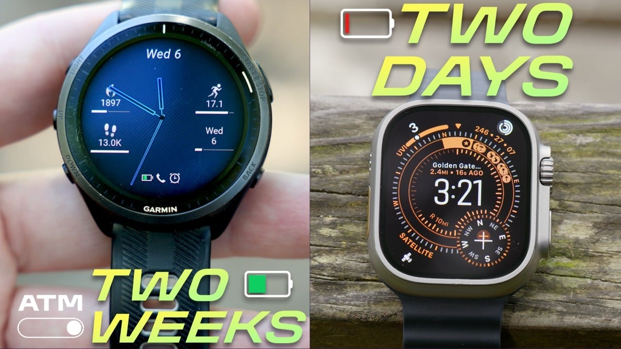 Weeks of battery vs. days: How Garmin helps runners