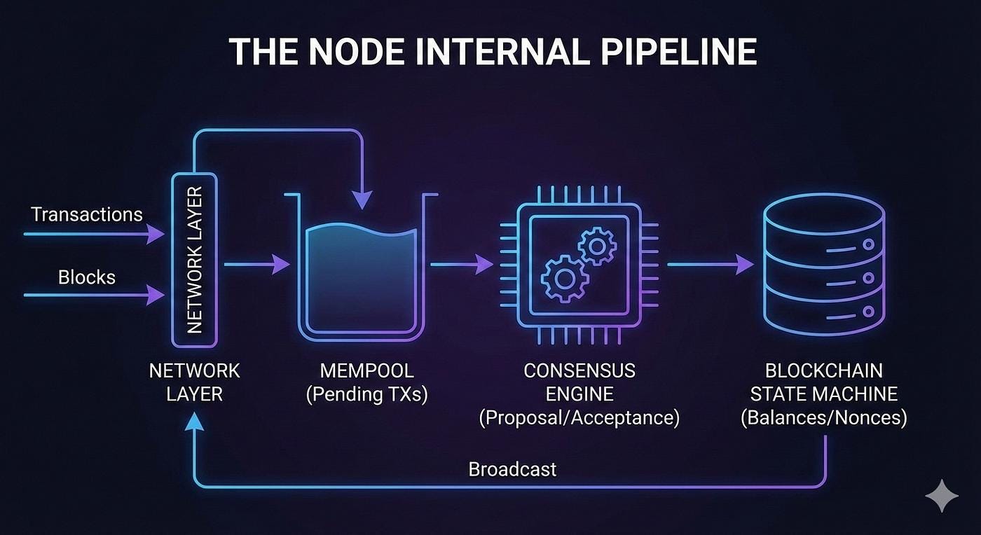 What Happens Inside a Blockchain Node?