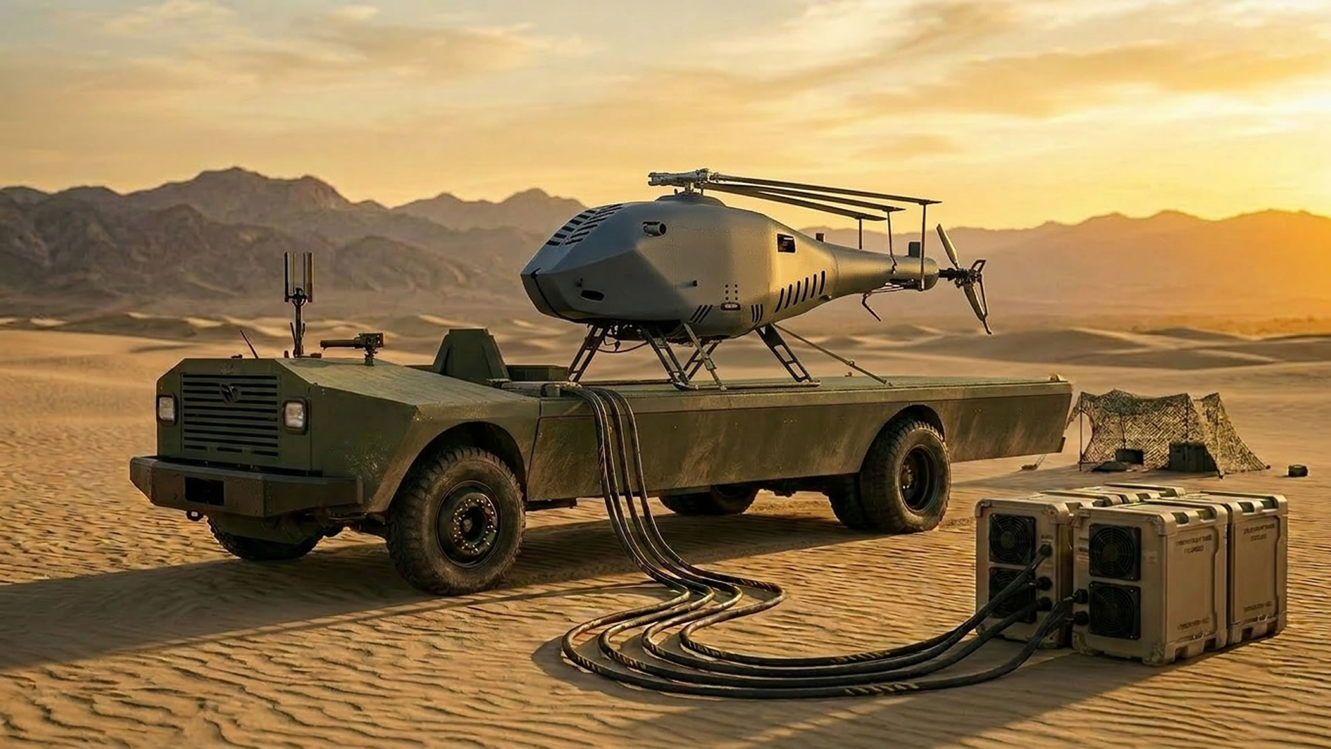500-mile autonomous hybrid military EV for US: Harbinger and Rheinmetall unveil truck concept