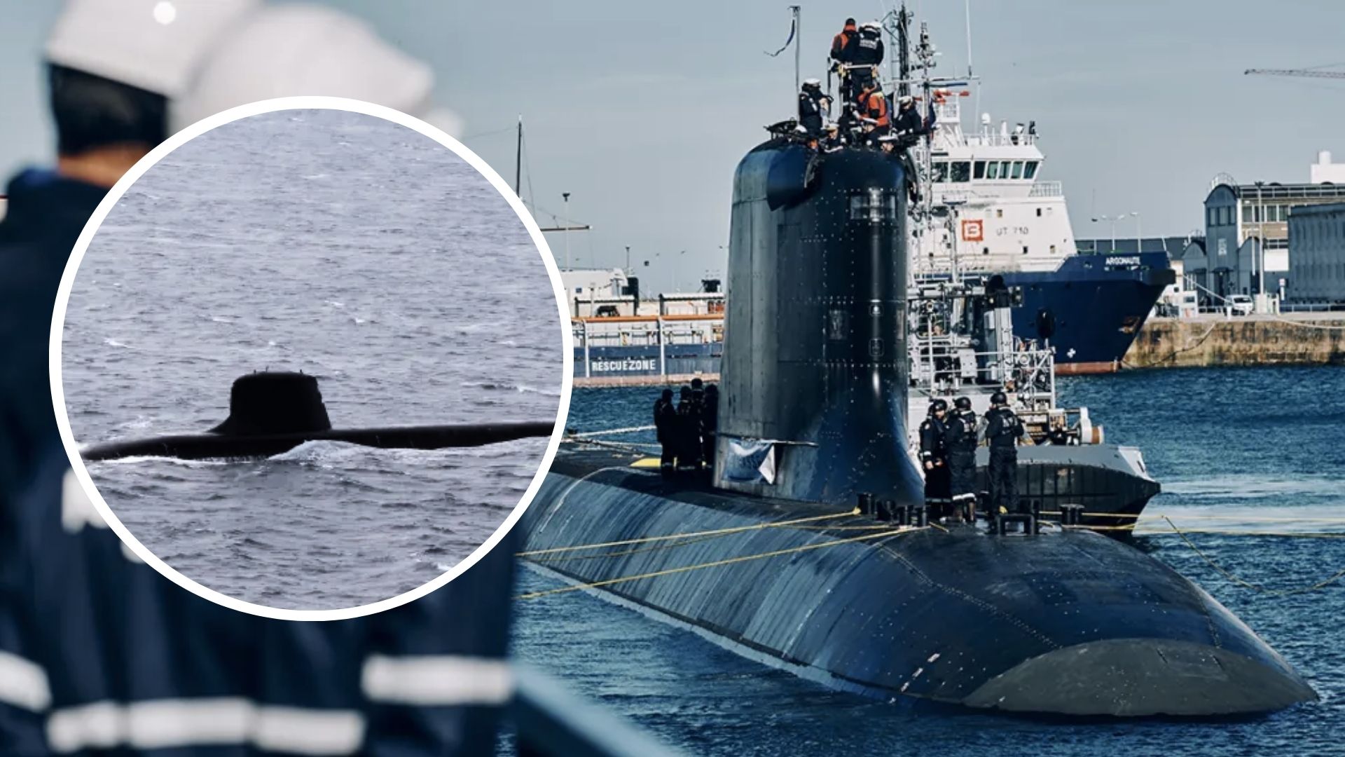 5,800-ton extremely silent, nuclear-powered attack submarine delivered to France