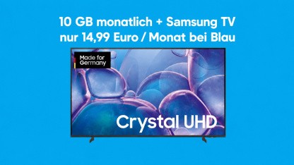 Anzeige: Handytarif mit 10 GByte und Samsung TV (50 Zoll) für einmalig 13 Euro bei Blau
