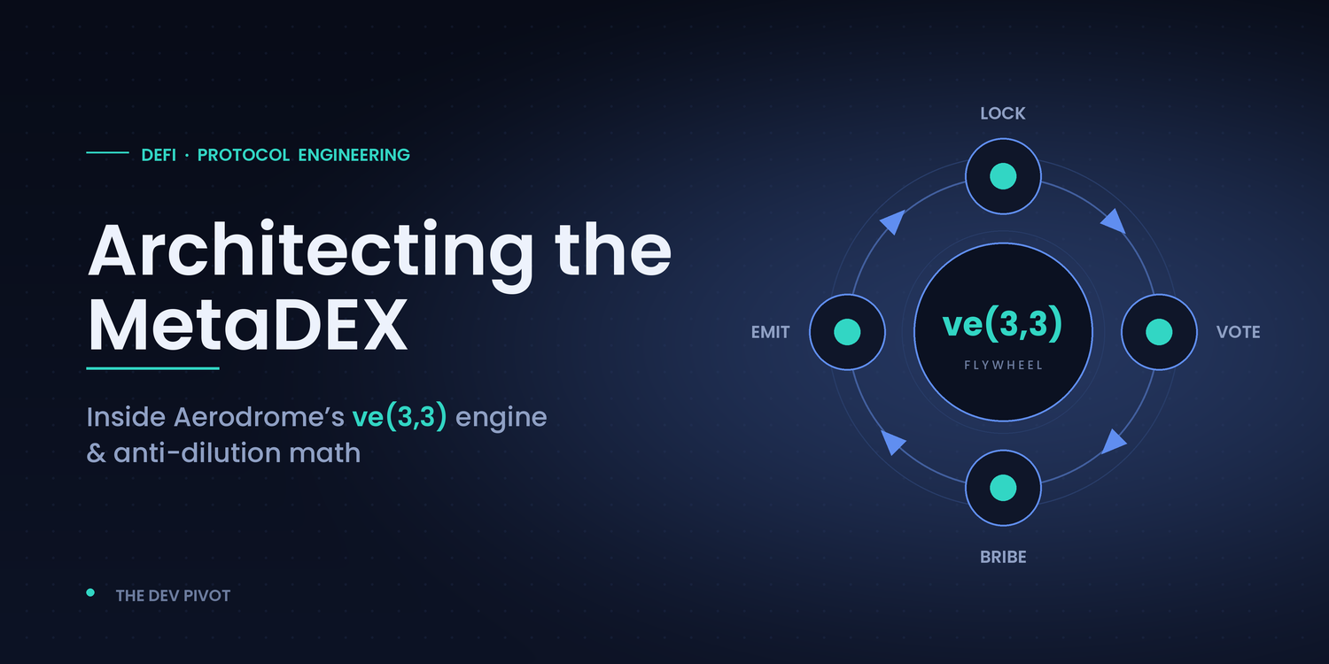 Architecting the MetaDEX: Inside Aerodrome’s ve(3,3) Engine and Anti-Dilution Math