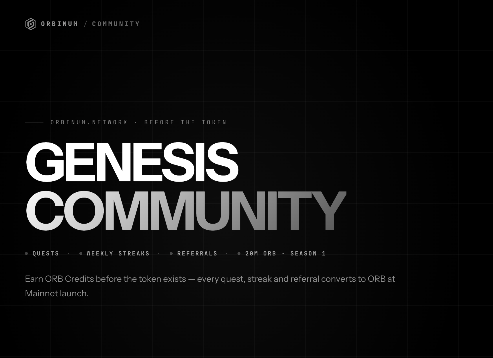 Before the Token: How You Earn Your Place in Orbinum’s Genesis Community