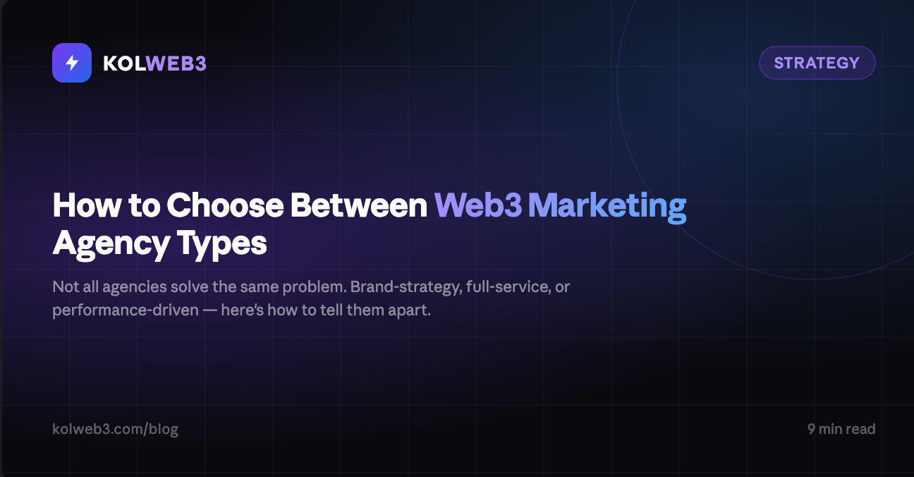 “Best Web3 Marketing Agency” Rankings Miss the Point