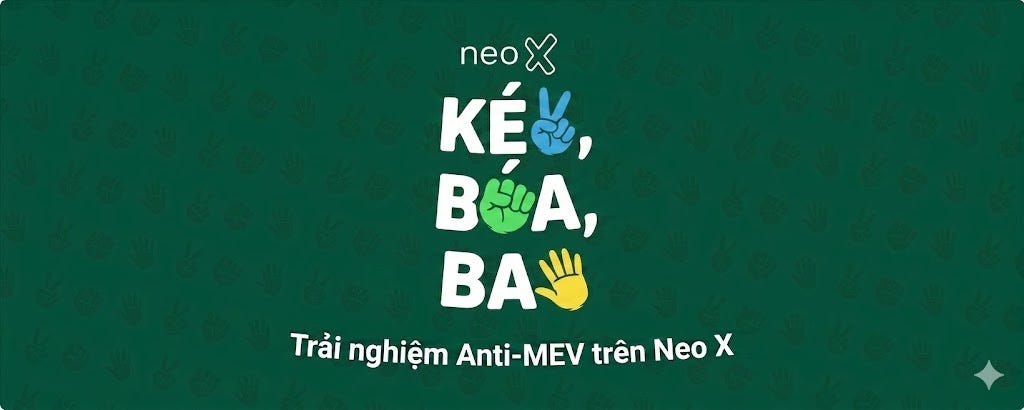 Chơi Kéo Búa Bao và trải nghiệm công nghệ kháng MEV trên Neo X