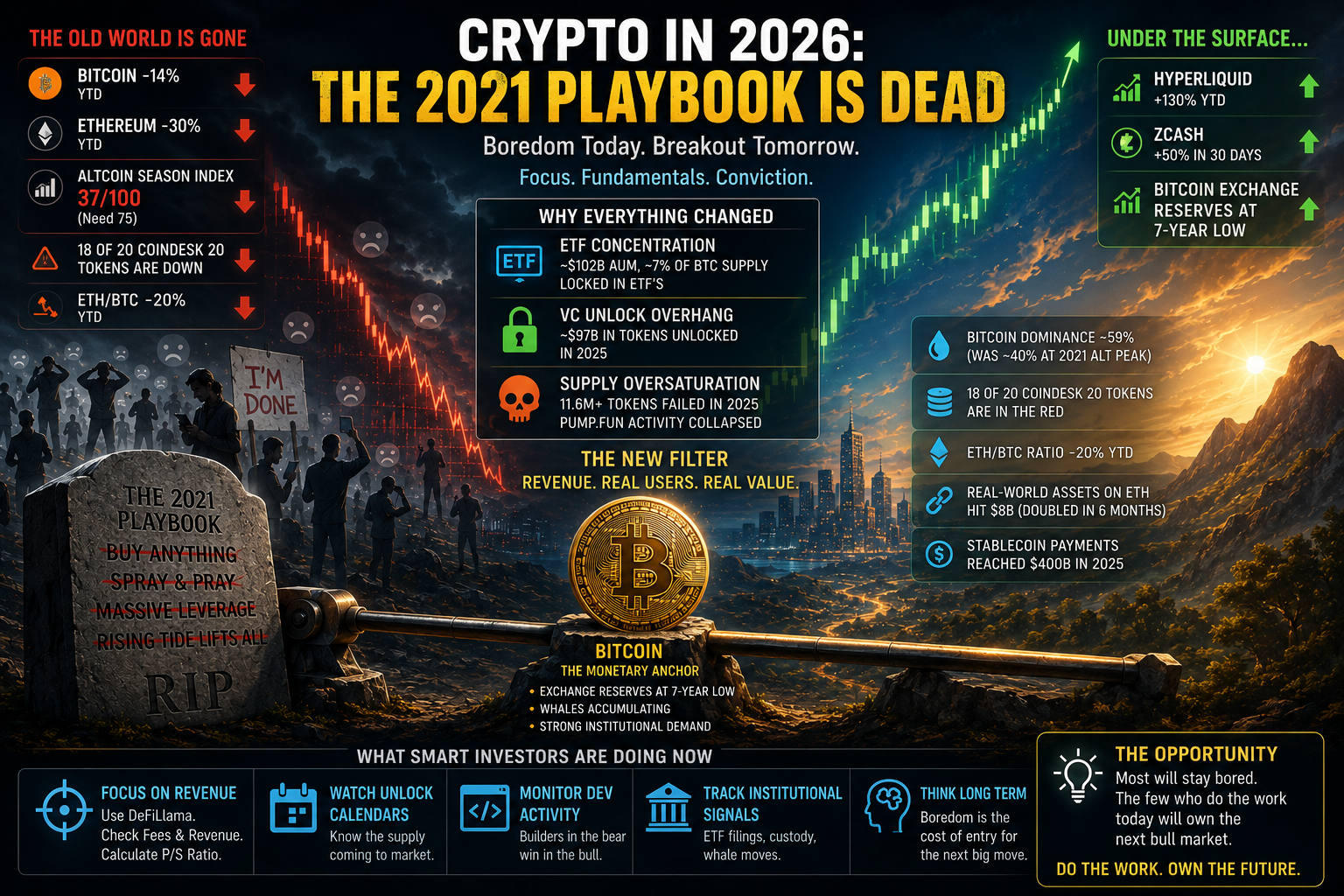 Crypto Feels Dead… But This Is When Fortunes Are Made️