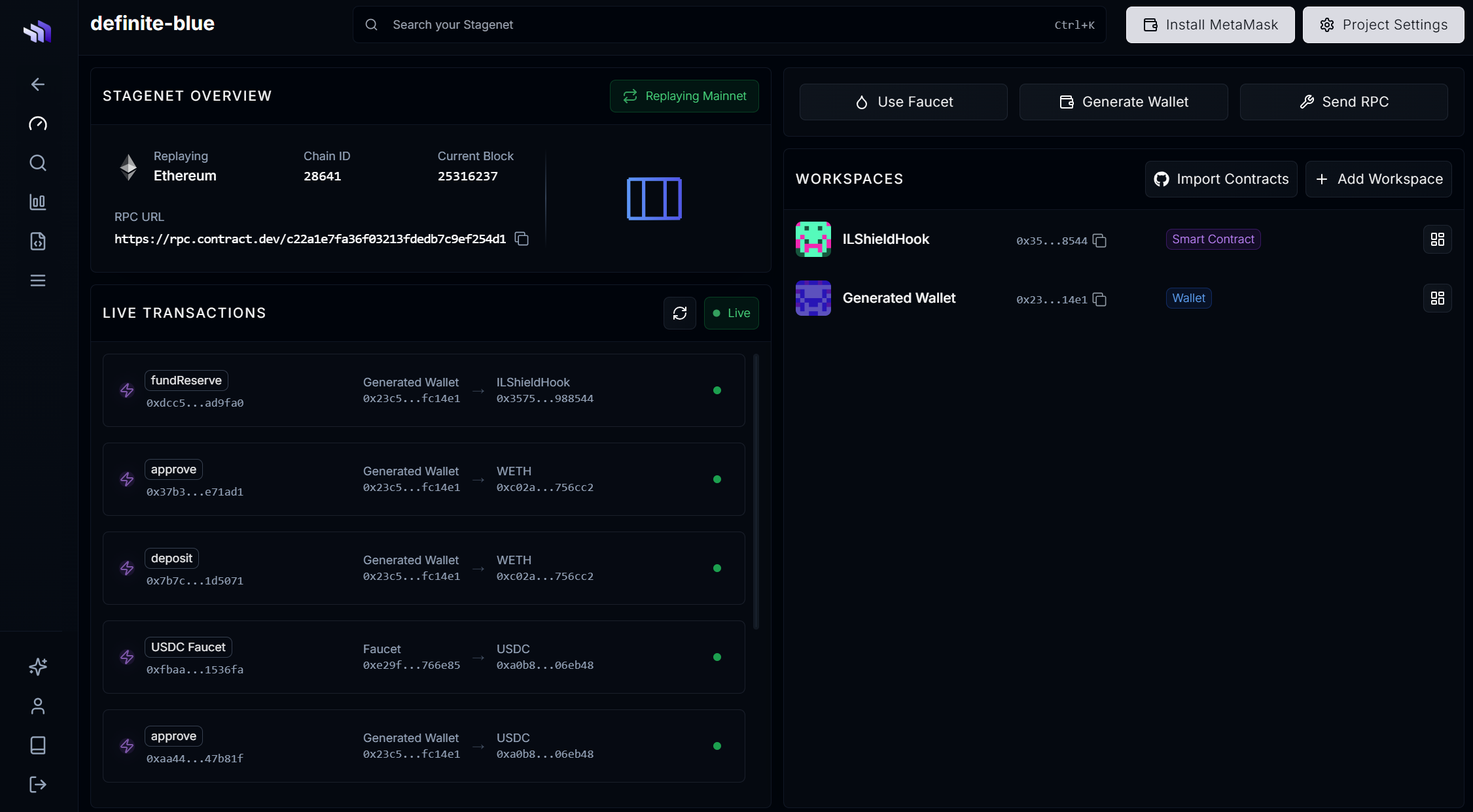 Deploying ILShield: A Uniswap v4 Hook on Contract.dev Stagenet