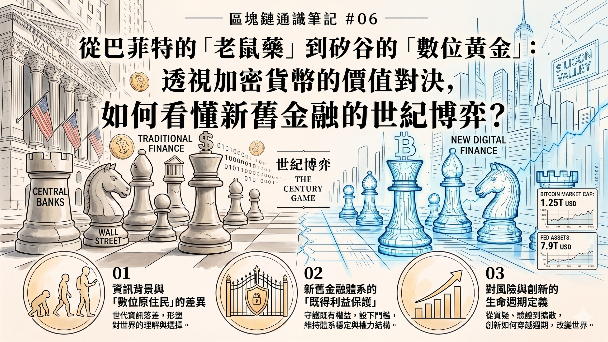 區塊鏈通識筆記 #06】從巴菲特的「老鼠藥」到矽谷的「數位黃金」：透視加密貨幣的價值對決，如何看懂新舊金融的世紀博弈？