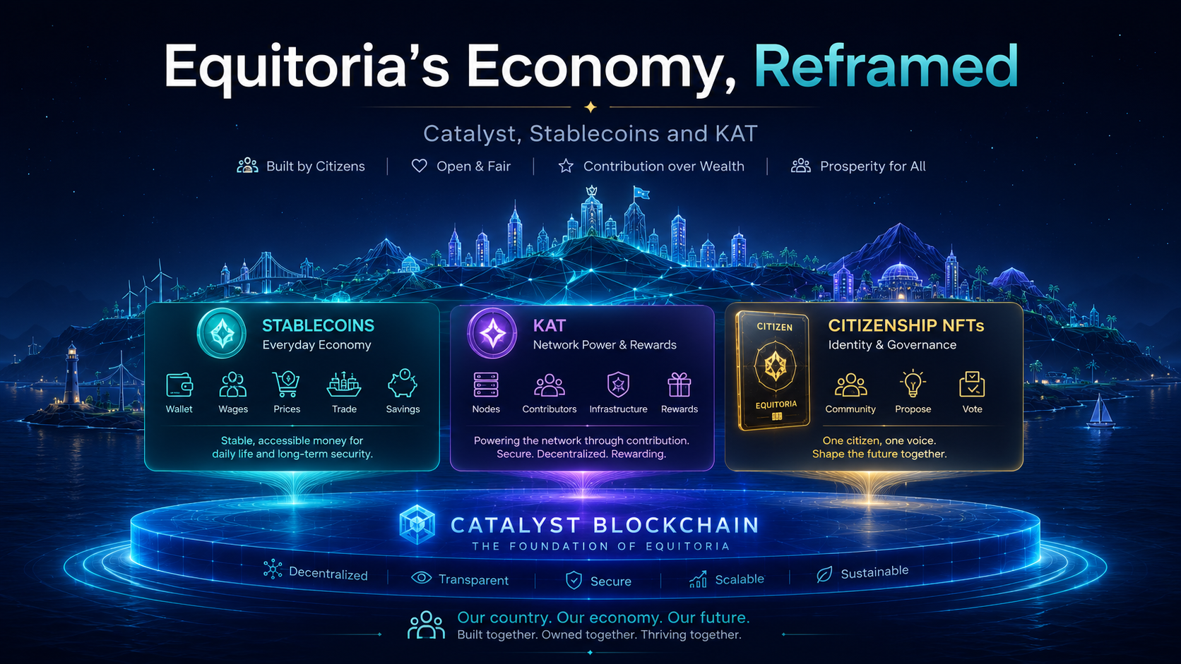 Equitoria’s Economy, Reframed: Catalyst, Stablecoins and KAT
