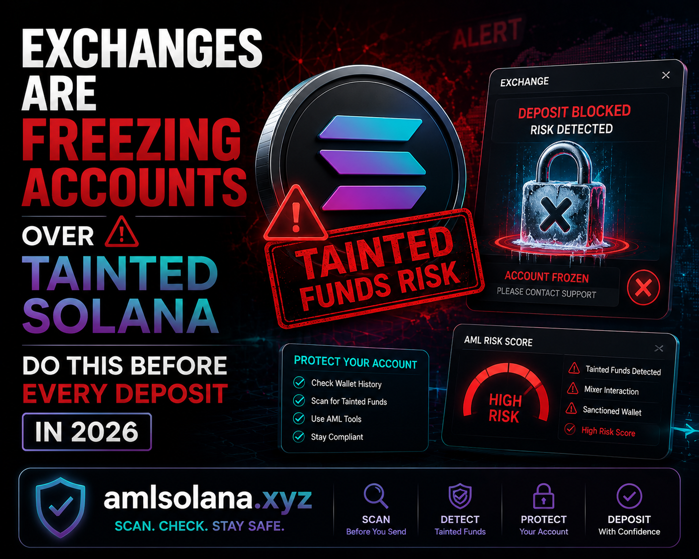 Exchanges Are Freezing Accounts Over Tainted Solana — Do This Before Every Deposit in 2026