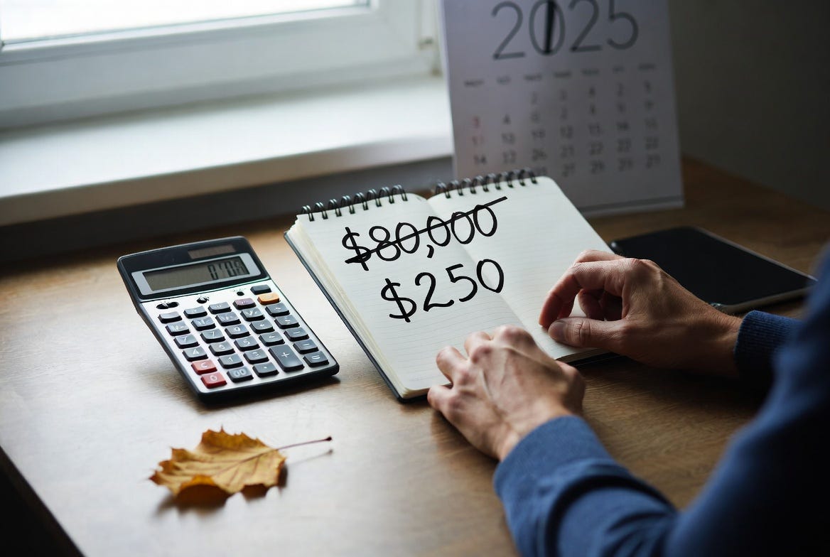 From $80,000 to $250: Here’s What I Learned About Money, Life, and Myself.