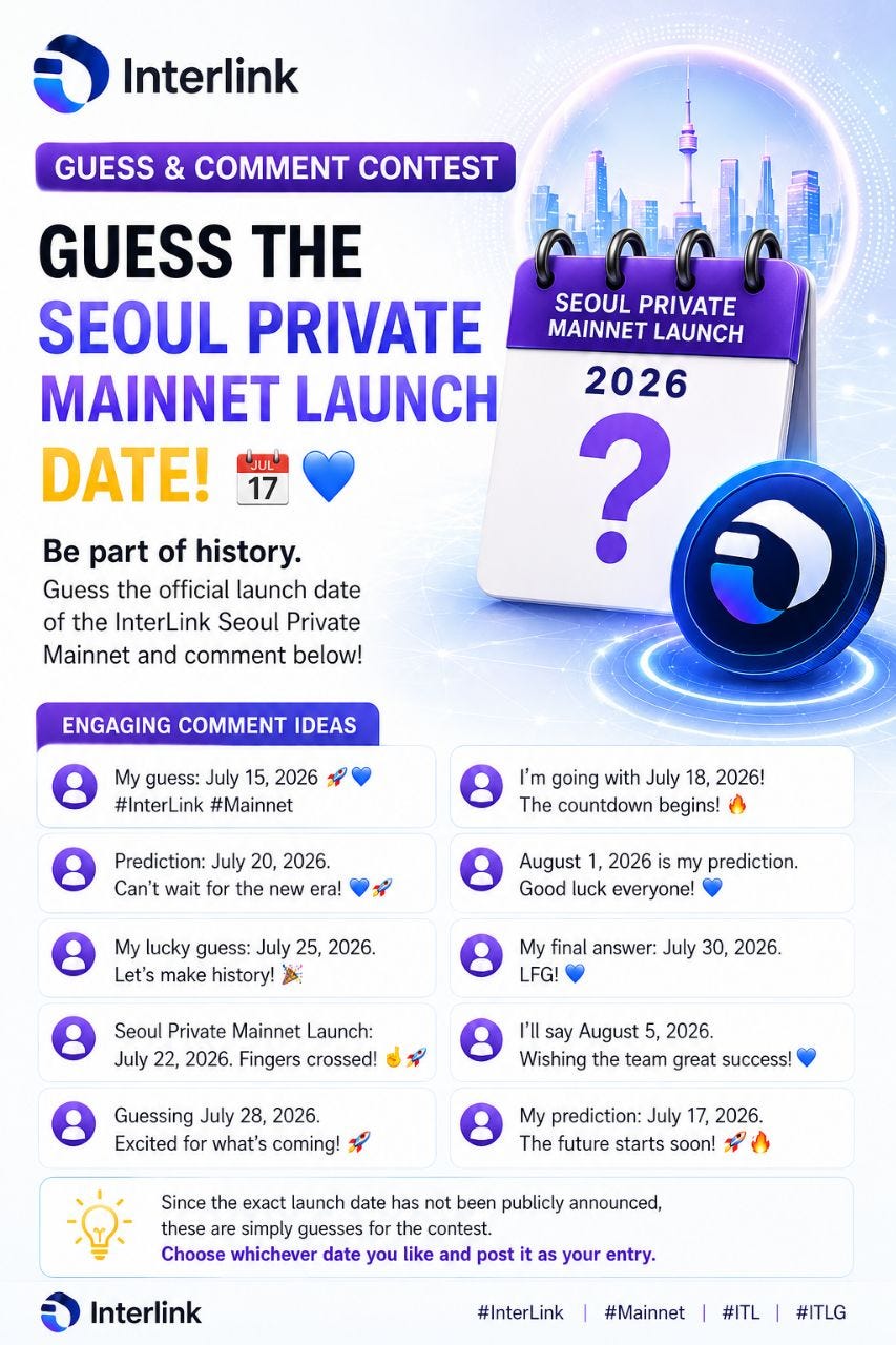 Guess the InterLink Mainnet Launch Date!