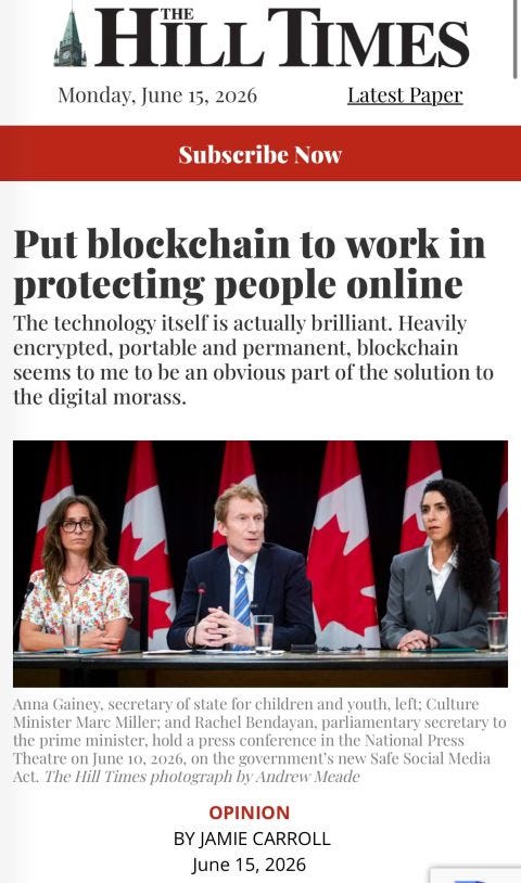 How Blockchain Could Power Canada’s New Safe Social Media Act