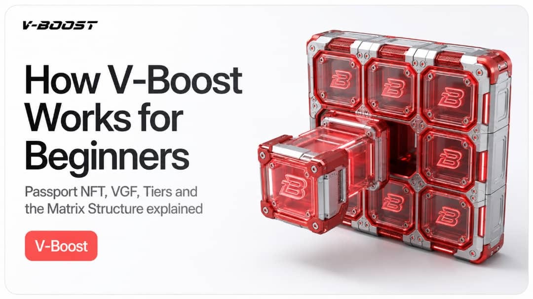 How V-Boost Works for Beginners: Passport NFT, VGF, Tiers, and the Matrix Structure Explained