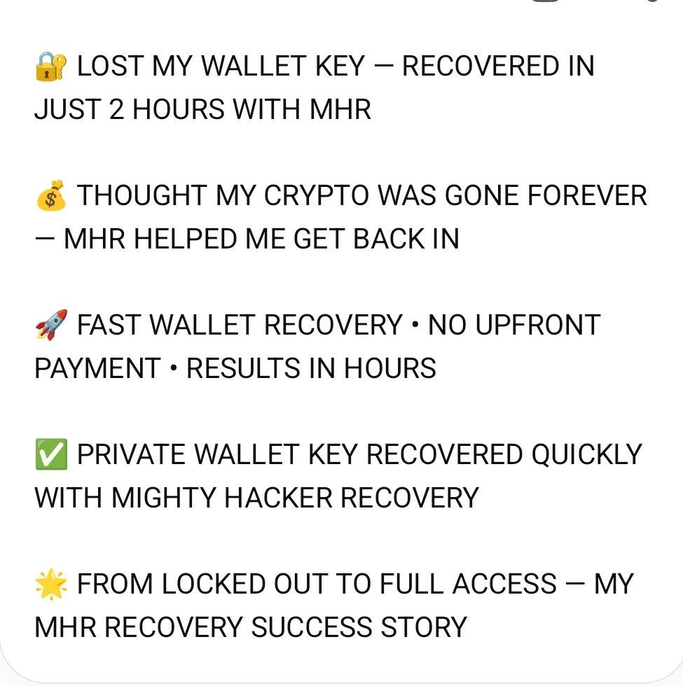 Lost My Wallet Recovery Phrase — MHR(MIGHTY HACKER RECOVERY) Helped Me Regain Access in Just 2…