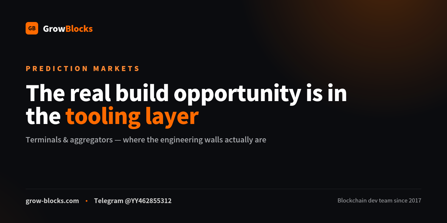 Prediction Markets: The Real Build Opportunity Is in the Tooling Layer