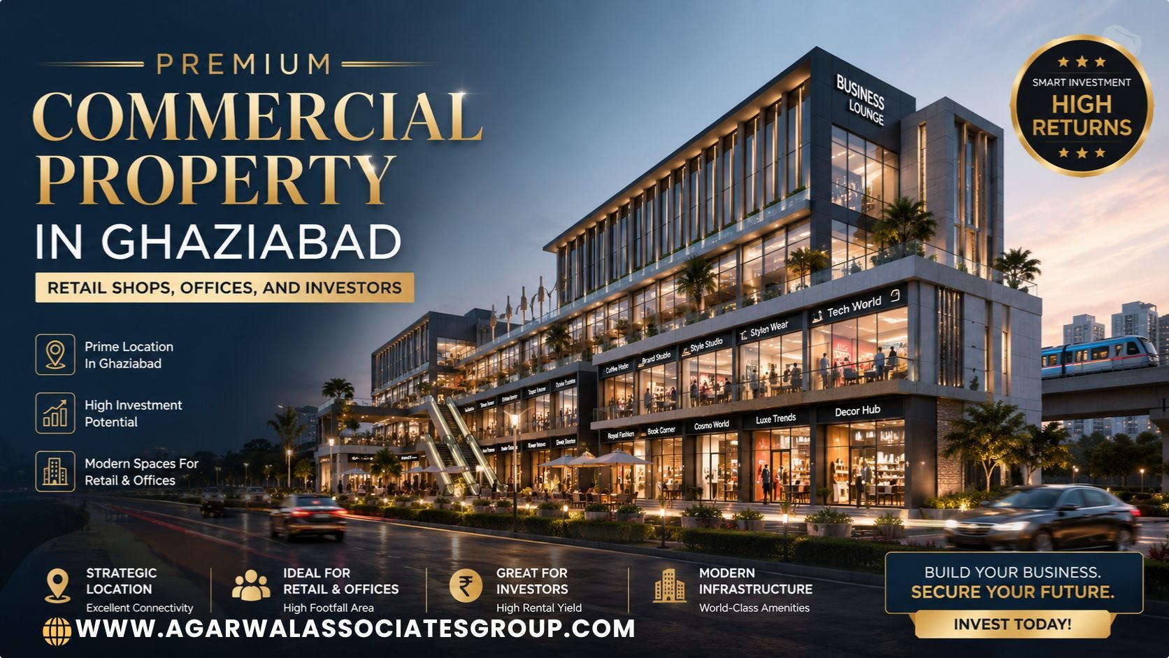 Premium Commercial Property In Ghaziabad For Retail Shops, Offices, And Investors