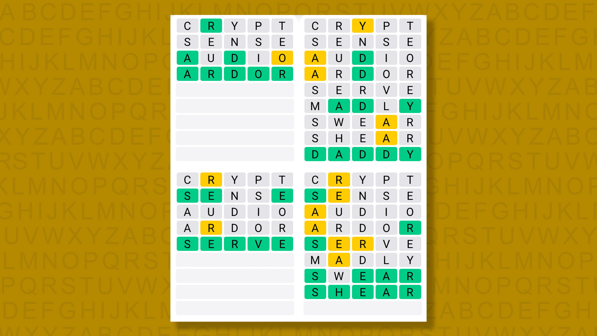 Quordle hints and answers for Tuesday, June 23 (game #1611)